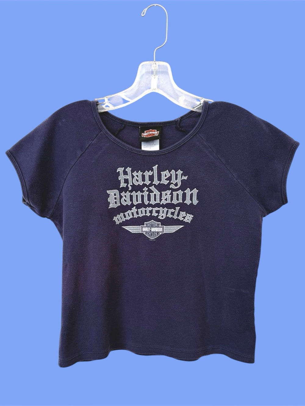 Y2K Harley Davidson graphic baby tee